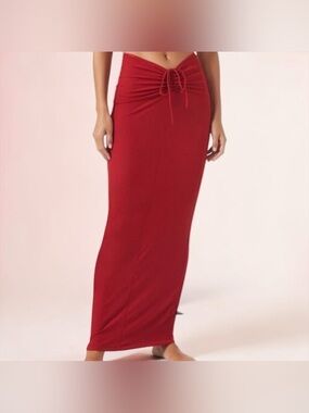 🔥 SKIMS Soft Lounge Ruched Skirt | Brick | S | NWT 🔥